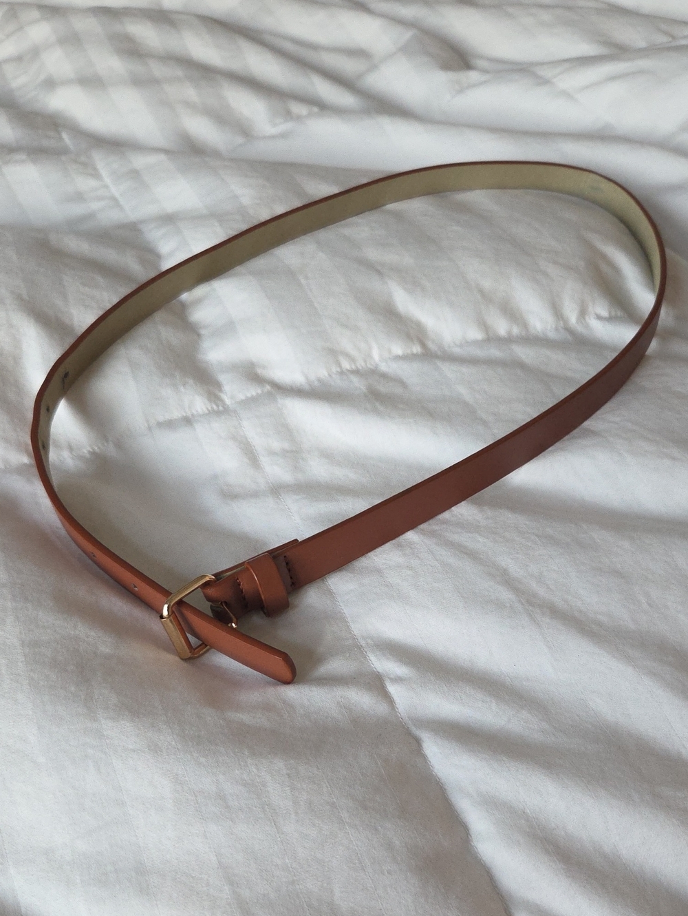 Classic Tan Leather Women’s Belt - Unbranded